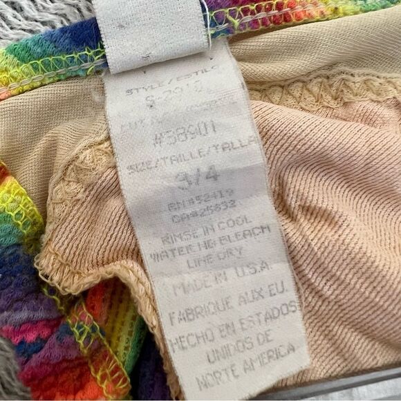 Vintage 90’s Sassafras Rainbow Striped String Beachy Bikini Size S/M - Picture 14 of 15